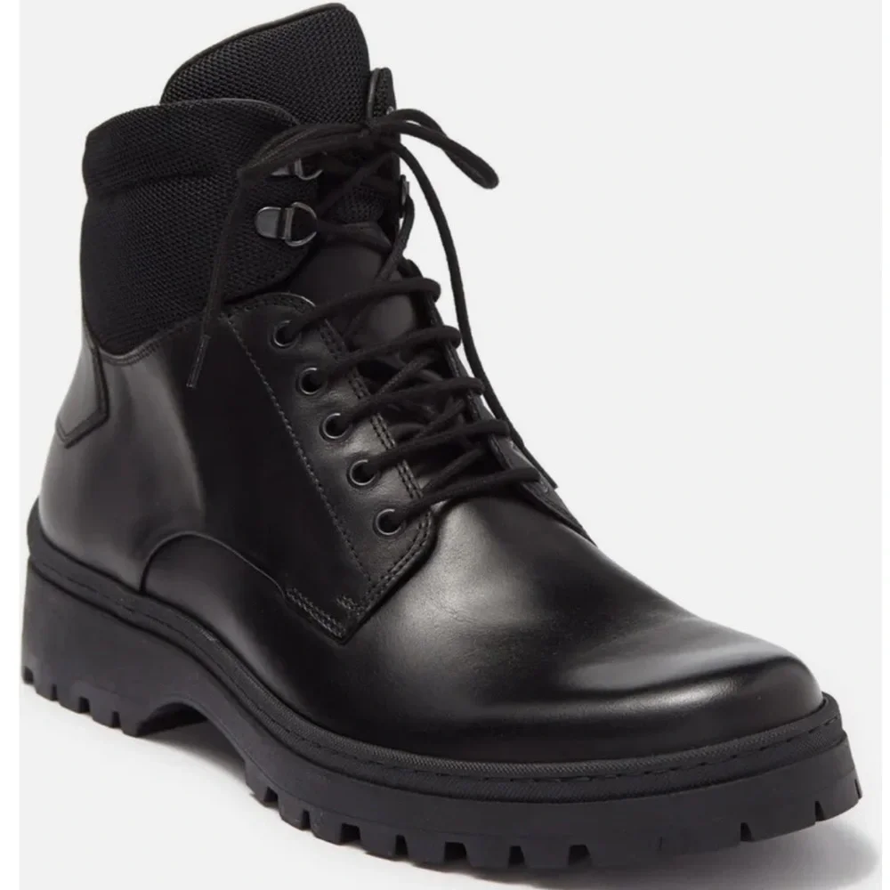 BrunoMagli Val Men’s Leather Black Boots Size  11